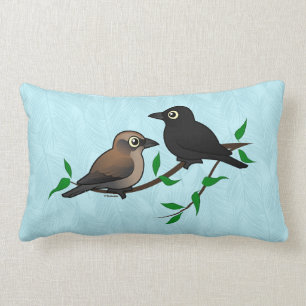 Rusty Blackbird Pair Kussen