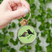 Rusty Blackbird Pair Sleutelhanger (Hand)