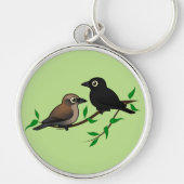 Rusty Blackbird Pair Sleutelhanger (Voorkant)