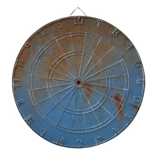 Rusty Blue achtergrond Dartbord (Voorkant)