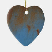 Rusty Blue achtergrond Keramisch Ornament (Rechts)