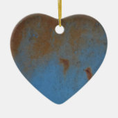 Rusty Blue achtergrond Keramisch Ornament (Voorkant)