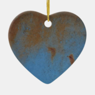 Rusty Blue achtergrond Keramisch Ornament