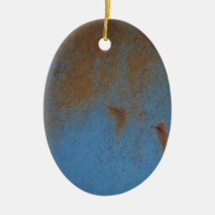 Rusty Blue achtergrond Keramisch Ornament
