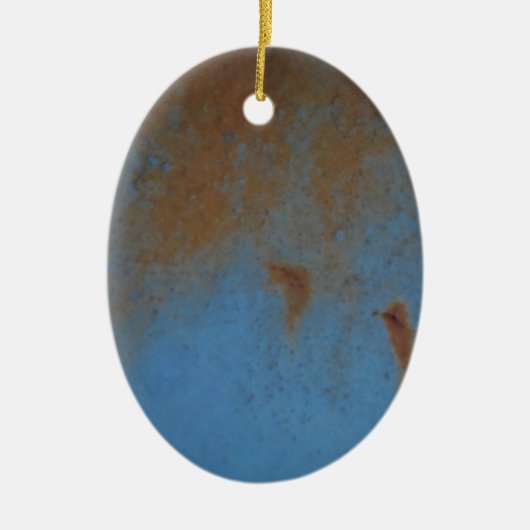 Rusty Blue achtergrond Keramisch Ornament (Voorkant)
