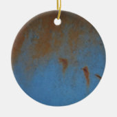 Rusty Blue achtergrond Keramisch Ornament (Voorkant)