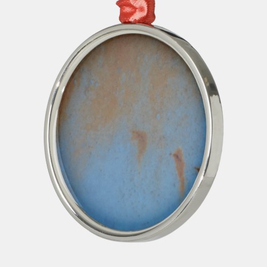 Rusty Blue achtergrond Metalen Ornament (Links)