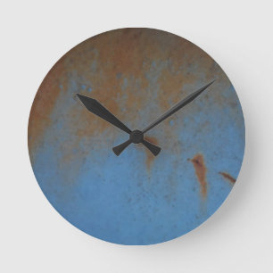 Rusty Blue achtergrond Ronde Klok