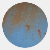 Rusty Blue achtergrond Ronde Sticker (Voorkant)