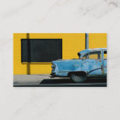 Rusty Blue Car en Yellow Wall Visitekaartje (Voorkant)