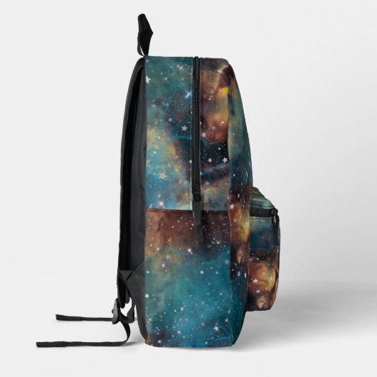 Rusty Blue Cloud Nebula Bedrukte Rugzak (Links)