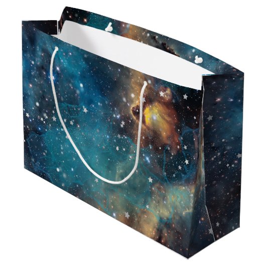 Rusty Blue Cloud Nebula Groot Cadeauzakje (Achterkant Gekanteld)