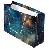 Rusty Blue Cloud Nebula Groot Cadeauzakje (Voorkant Gekanteld)