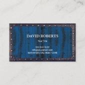 Rusty Boat Anchor  Metal Framed Navy Wood Visitekaartje (Achterkant)