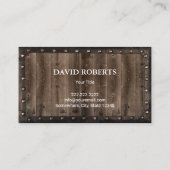 Rusty Boat Anker  Metal Framed Wood Visitekaartje (Achterkant)