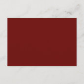 Rusty Bourgogne Floral QR Code Trouwdetails Informatiekaartje (Achterkant)