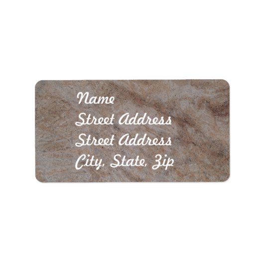 Rusty Brown Marble Address Sticker (Voorkant)