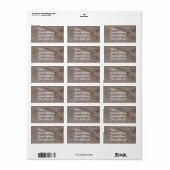 Rusty Brown Marble Address Sticker (Full Sheet)