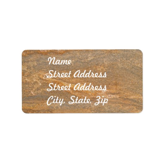 Rusty Brown Marble Address Sticker (Voorkant)