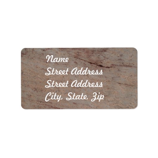 Rusty Brown Marble Address Sticker (Voorkant)