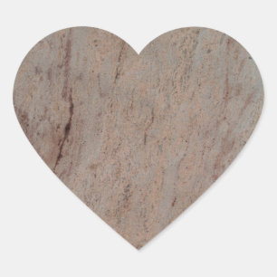Rusty Brown Marble Heart Sticker