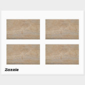 Rusty Brown Marble Rectangle Sticker (Vel)