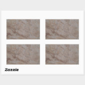 Rusty Brown Marble Rectangle Sticker (Vel)