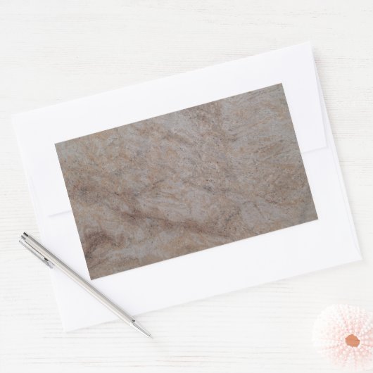 Rusty Brown Marble Rectangle Sticker (Envelop)