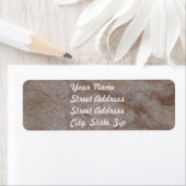 Rusty Brown Marble Return Address Sticker (Insitu)