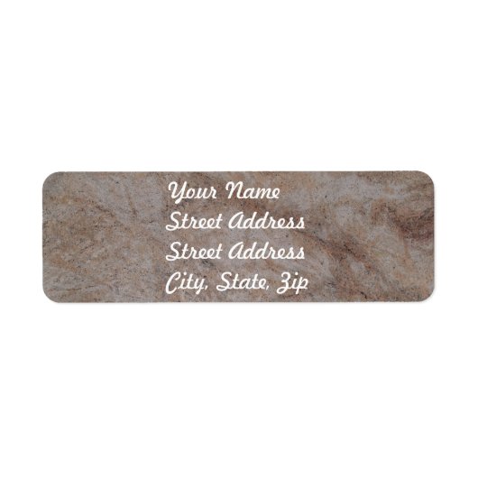 Rusty Brown Marble Return Address Sticker (Voorkant)