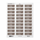 Rusty Brown Marble Return Address Sticker (Full Sheet)