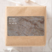 Rusty Brown Marble Shipping Label (Insitu)