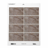 Rusty Brown Marble Shipping Label (Full Sheet)