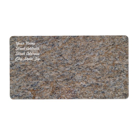 Rusty Brown Marble Shipping Label (Voorkant)