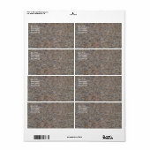 Rusty Brown Marble Shipping Label (Full Sheet)