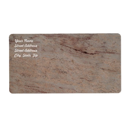 Rusty Brown Marble Shipping Label (Voorkant)