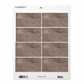 Rusty Brown Marble Shipping Label (Full Sheet)