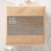 Rusty Brown Marble Shipping Label (Insitu)
