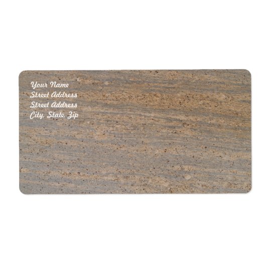 Rusty Brown Marble Shipping Label (Voorkant)