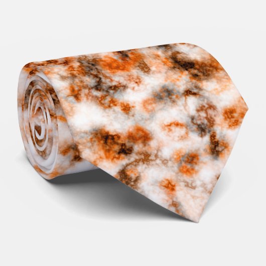 Rusty Brown Tone Marble Pattern Stropdas (Opgerold)