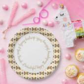 Rusty bruin met patroon papieren bordje (Feest)