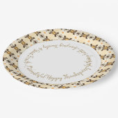 Rusty bruin met patroon papieren bordje (Gekanteld)