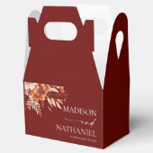 Rusty Burgundy Brown Bloemen Huwelijk Bedankdoosjes (Geopend)