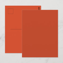 Rusty Burnt Pumpkin Solid Color Briefkaart
