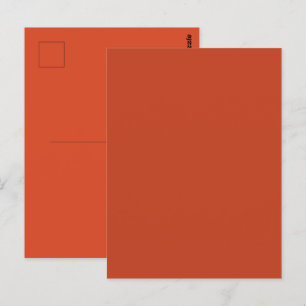 Rusty Burnt Pumpkin Solid Color Briefkaart