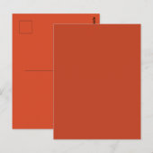 Rusty Burnt Pumpkin Solid Color Briefkaart (Voorkant / Achterkant)