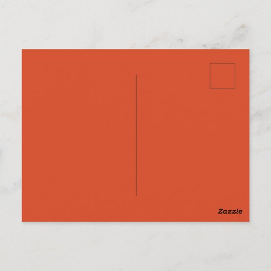 Rusty Burnt Pumpkin Solid Color Briefkaart (Achterkant)