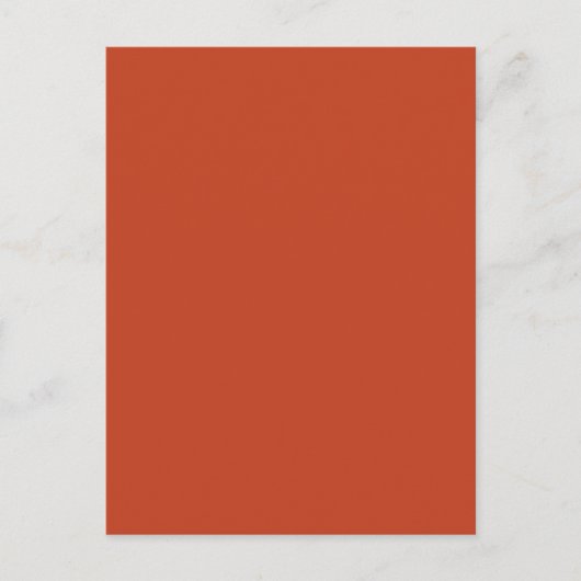 Rusty Burnt Pumpkin Solid Color Briefkaart (Voorkant)