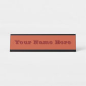 Rusty Burnt Pumpkin Solid Color Bureau Naambordje (Voorkant)