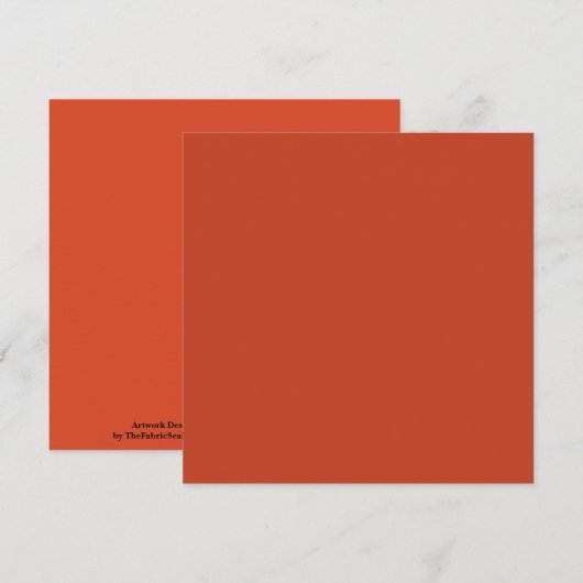Rusty Burnt Pumpkin Solid Color Kaart (Voorkant / Achterkant)